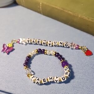 🎤Kpop Inspired BTS - Taehyung Ver. Bracelet & Phone Charm